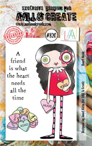 #820 - A7 Clear Stamp Set - Heart Needs - AALL & Create Wholesale - stamp