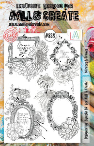 #838 - A5 Clear Stamp Set - Mirrors & Frames - AALL & Create Wholesale - stamp