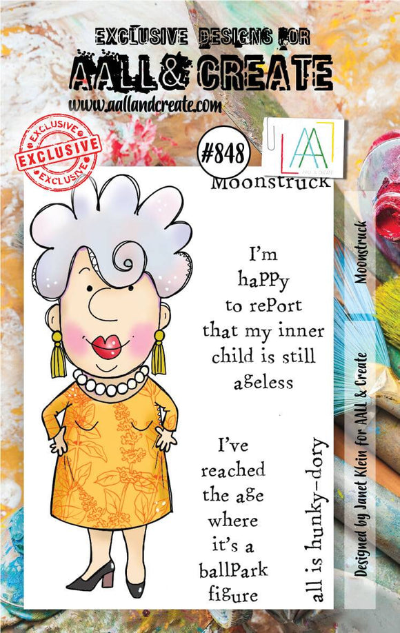 #848 - A7 Clear Stamp Set - Moonstruck - AALL & Create Wholesale - stamp