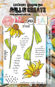 #851 - A7 Clear Stamp Set - Rise & Shine - AALL & Create Wholesale - stamp