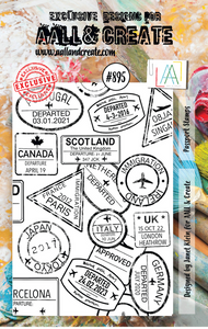 #895 - A7 Clear Stamp Set - Passport Stamps - AALL & Create Wholesale - stamp