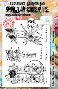 #904 - A5 Clear Stamp Set - Flower Journey - AALL & Create Wholesale - stamp