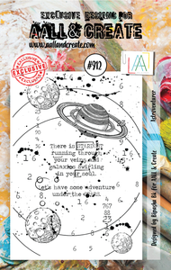 #912 - A7 Clear Stamp Set - Astroventurer - AALL & Create Wholesale - stamp