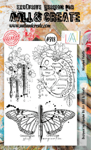 #918 - A6 Clear Stamp Set - Morphed Palette - AALL & Create Wholesale - stamp