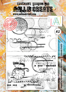 #57 - A4 Clear Stamp Set - Orbicular Graffiti - AALL & Create Wholesale - stamp