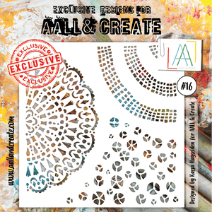 #16 - 6"x6" Stencil - Lace - AALL & Create Wholesale - stencil